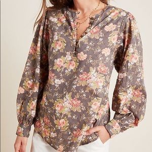 Anthropologie Michaela floral peasant blouse NWT